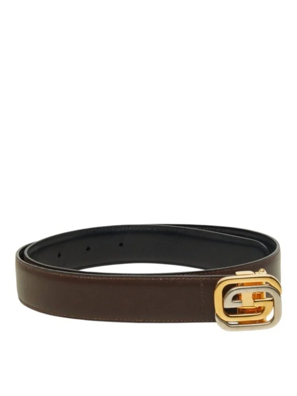Gucci Interlocking Reversible Belt Brown Leather